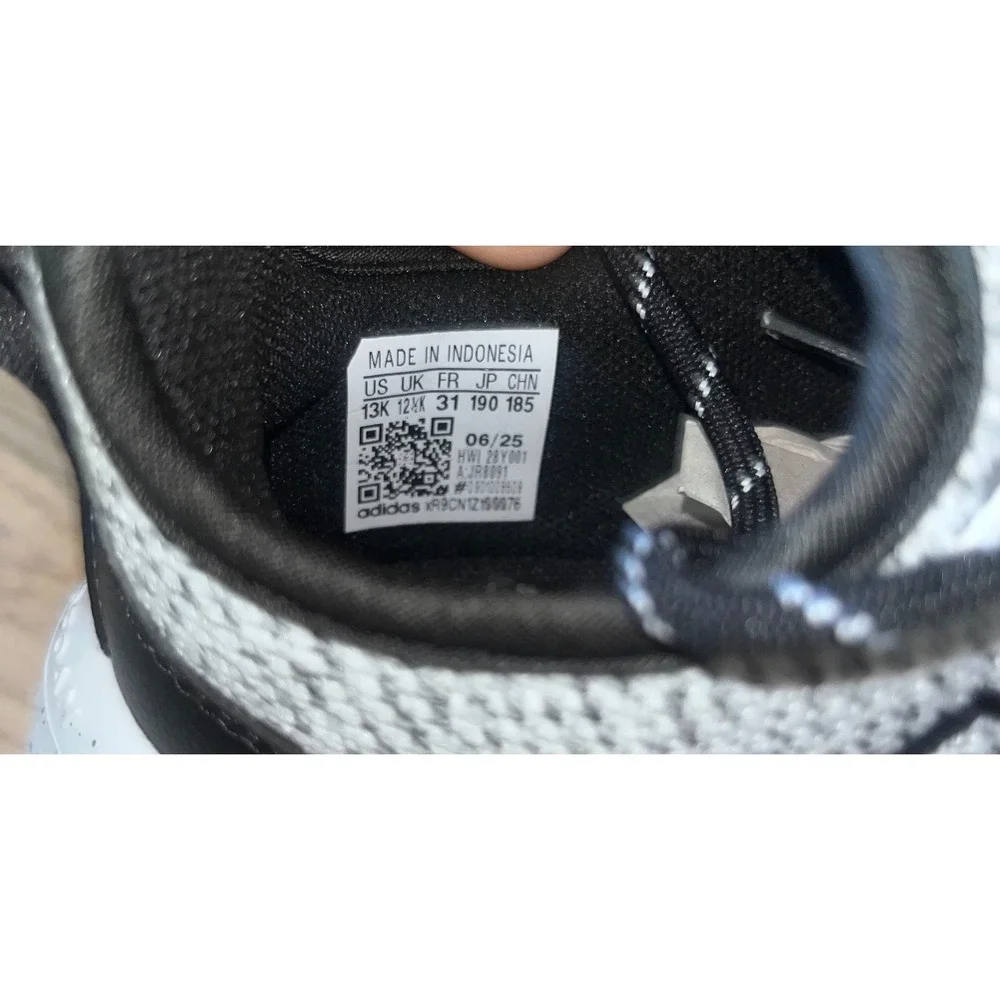Adidas Kaptir Flow 2.0 K Kids Running Shoes White Black JR8091 Size 13K NIB